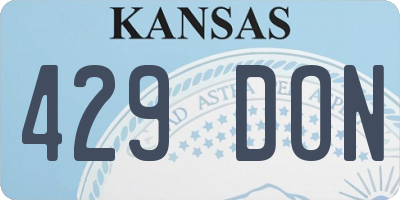 KS license plate 429DON