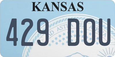 KS license plate 429DOU
