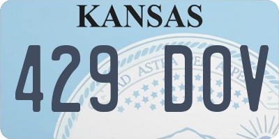 KS license plate 429DOV