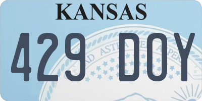 KS license plate 429DOY