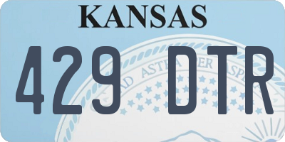 KS license plate 429DTR