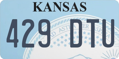 KS license plate 429DTU