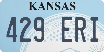 KS license plate 429ERI