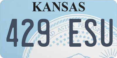 KS license plate 429ESU