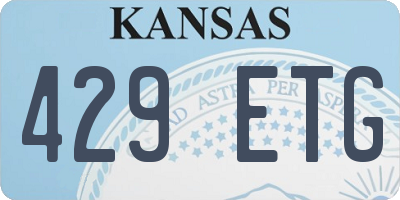 KS license plate 429ETG