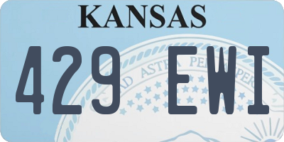 KS license plate 429EWI