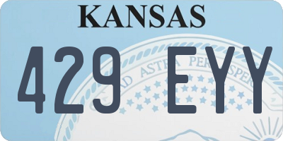 KS license plate 429EYY