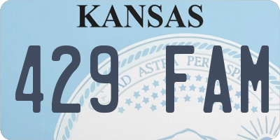 KS license plate 429FAM
