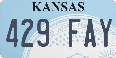 KS license plate 429FAY