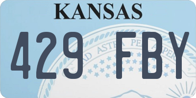 KS license plate 429FBY