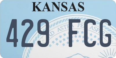 KS license plate 429FCG