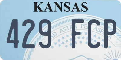 KS license plate 429FCP