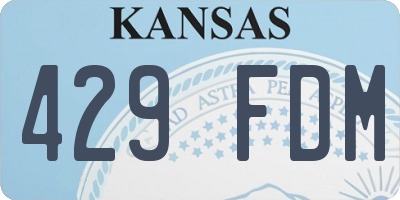 KS license plate 429FDM