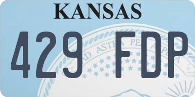KS license plate 429FDP