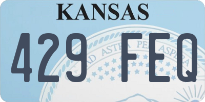 KS license plate 429FEQ