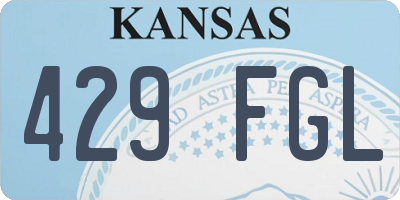 KS license plate 429FGL
