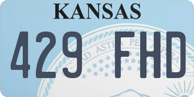 KS license plate 429FHD