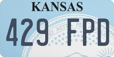 KS license plate 429FPD