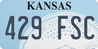 KS license plate 429FSC