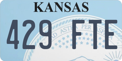 KS license plate 429FTE