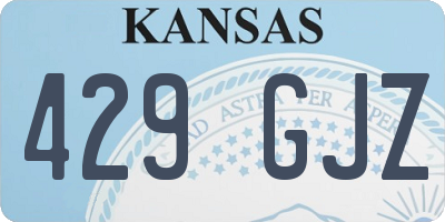 KS license plate 429GJZ