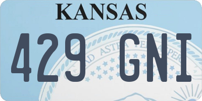 KS license plate 429GNI
