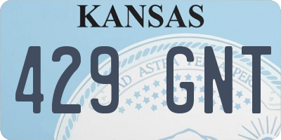 KS license plate 429GNT