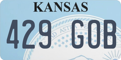 KS license plate 429GOB