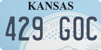 KS license plate 429GOC
