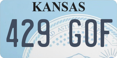 KS license plate 429GOF