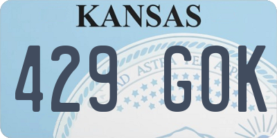 KS license plate 429GOK