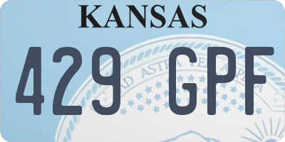 KS license plate 429GPF