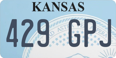 KS license plate 429GPJ