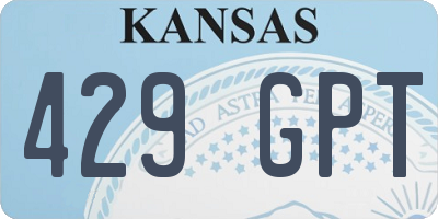 KS license plate 429GPT