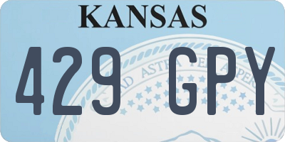 KS license plate 429GPY
