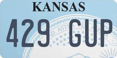 KS license plate 429GUP