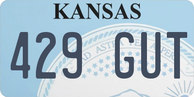 KS license plate 429GUT