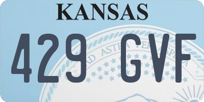 KS license plate 429GVF