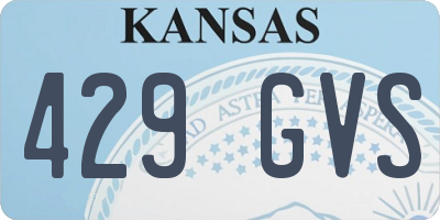 KS license plate 429GVS