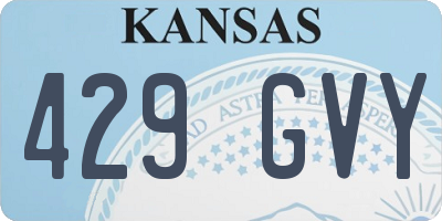 KS license plate 429GVY