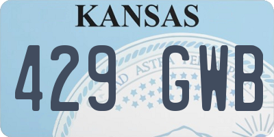 KS license plate 429GWB