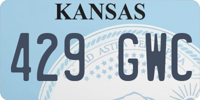 KS license plate 429GWC