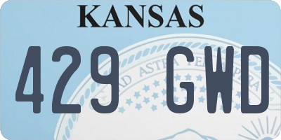 KS license plate 429GWD