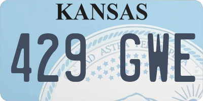 KS license plate 429GWE