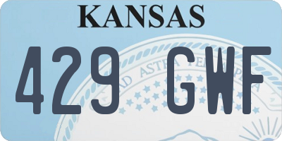 KS license plate 429GWF