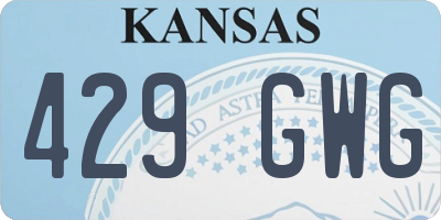KS license plate 429GWG