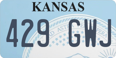 KS license plate 429GWJ