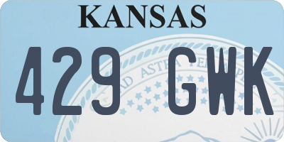 KS license plate 429GWK
