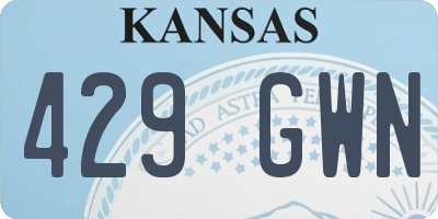KS license plate 429GWN