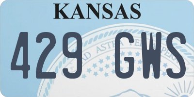 KS license plate 429GWS